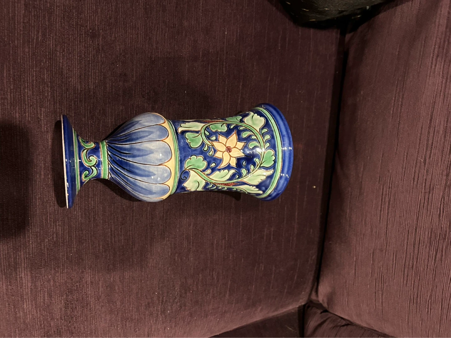 Kosa Ceramic Vase Blue Floral - photo 2