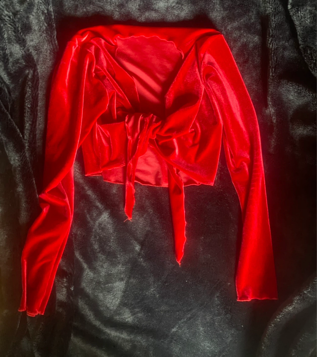 🌱  DressWright On Ice Red Velvet Skating Bolero - Youth Size 12