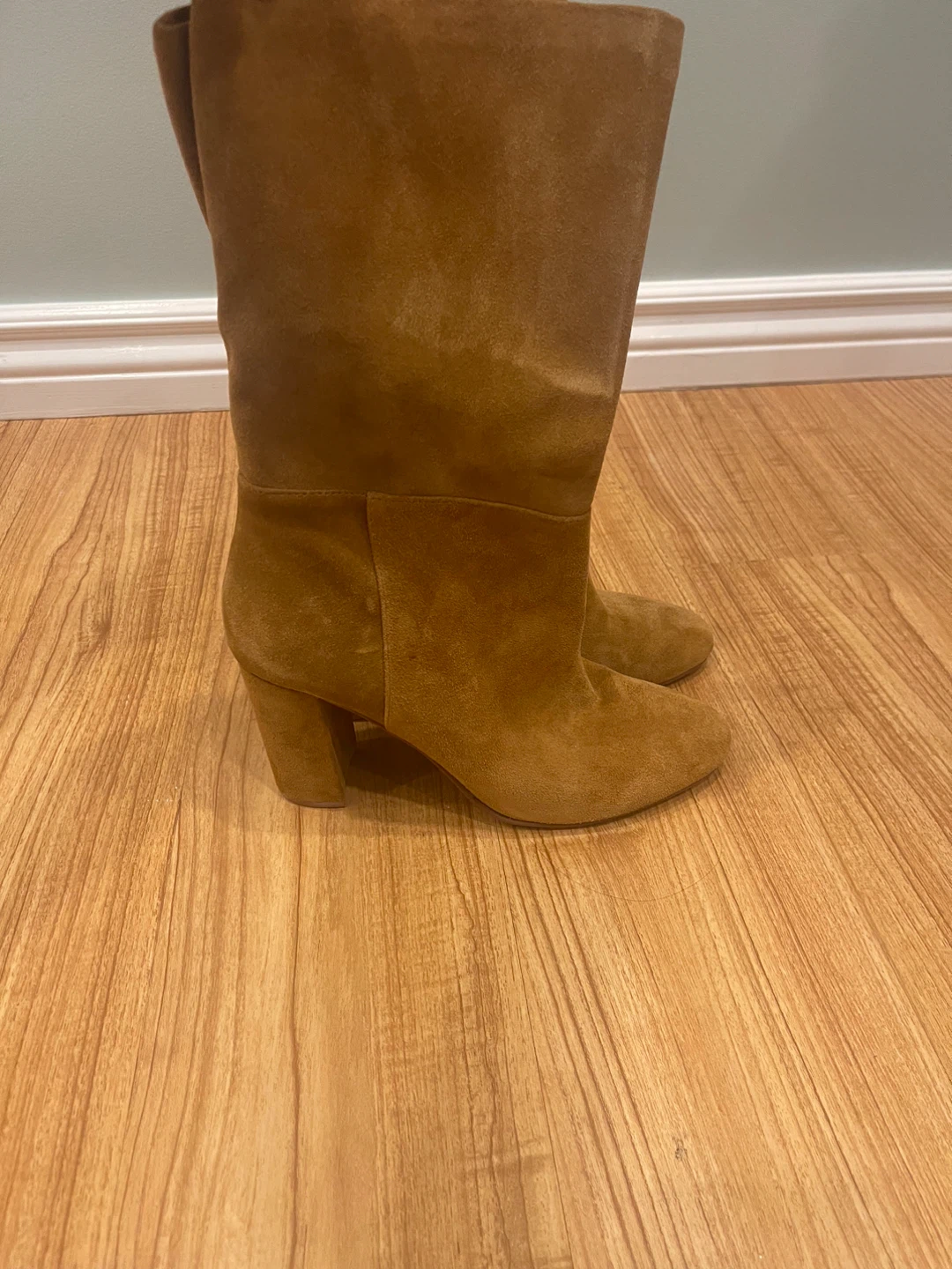 Brown Suede Heeled Boots