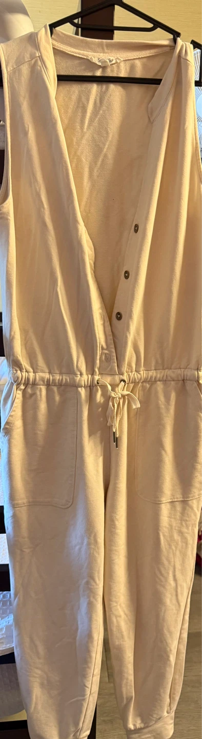 🟡Splendid Cream Sleeveless Jumpsuit - Size S🟡