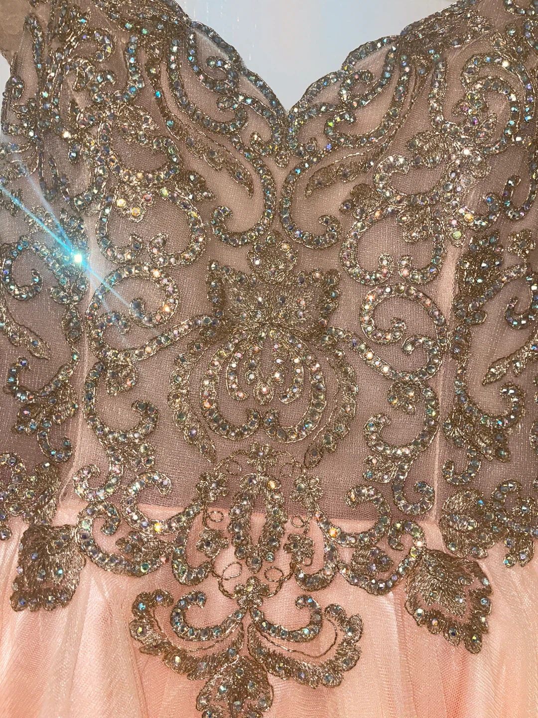 Pink Violet Embellished Prom Dress - photo 4