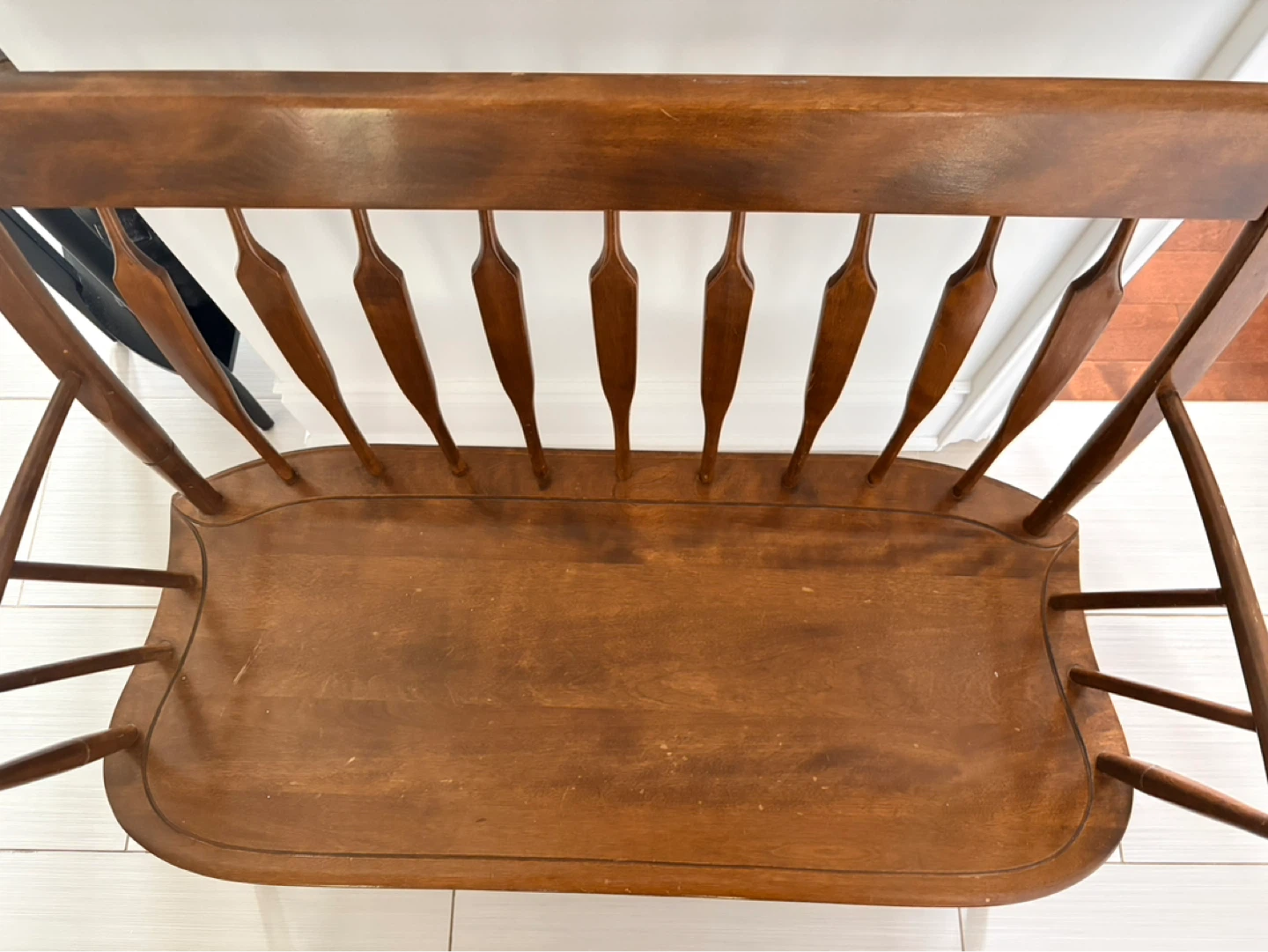 Wooden Spindle Back Bench