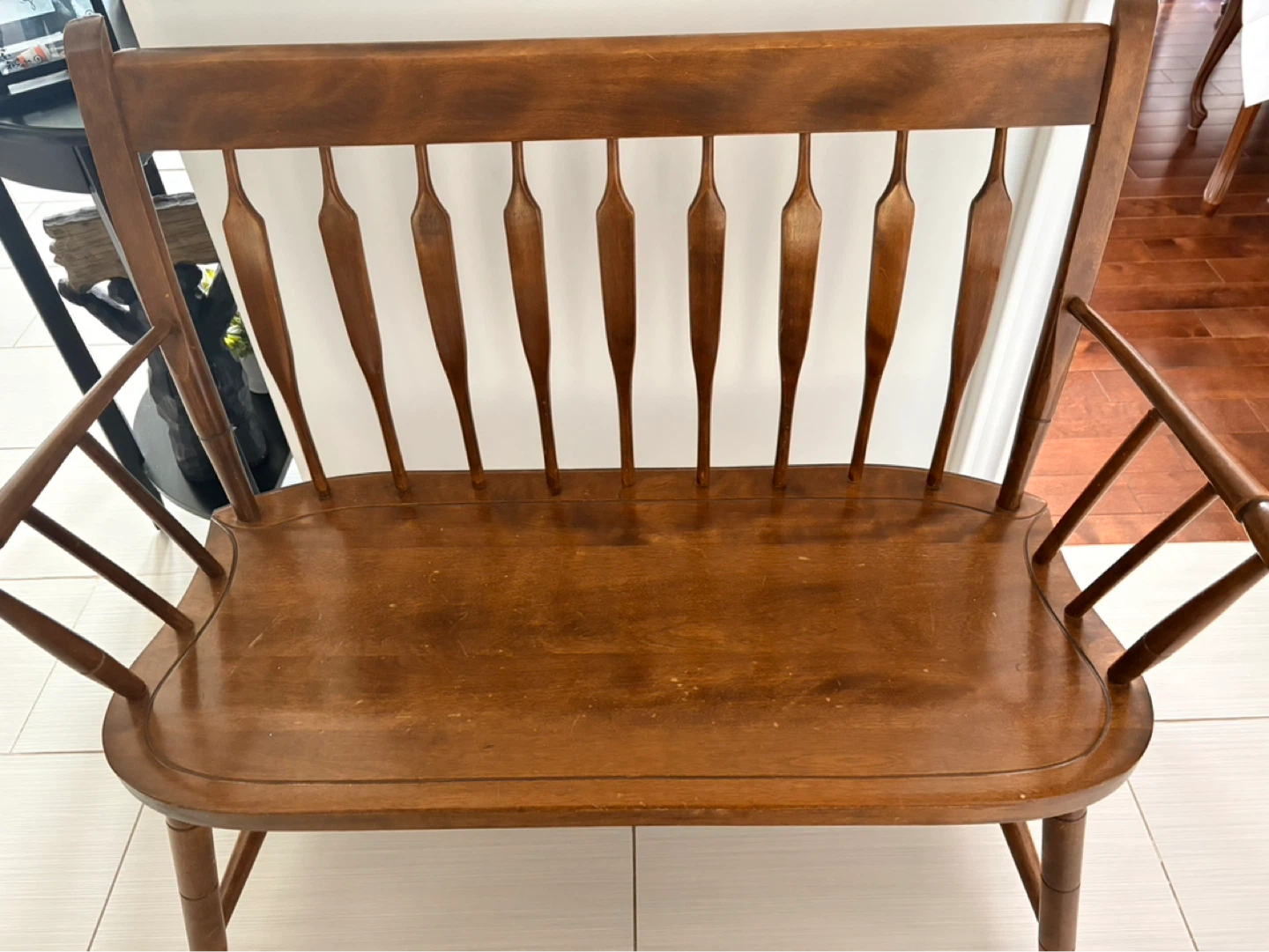 Wooden Spindle Back Bench - photo 2