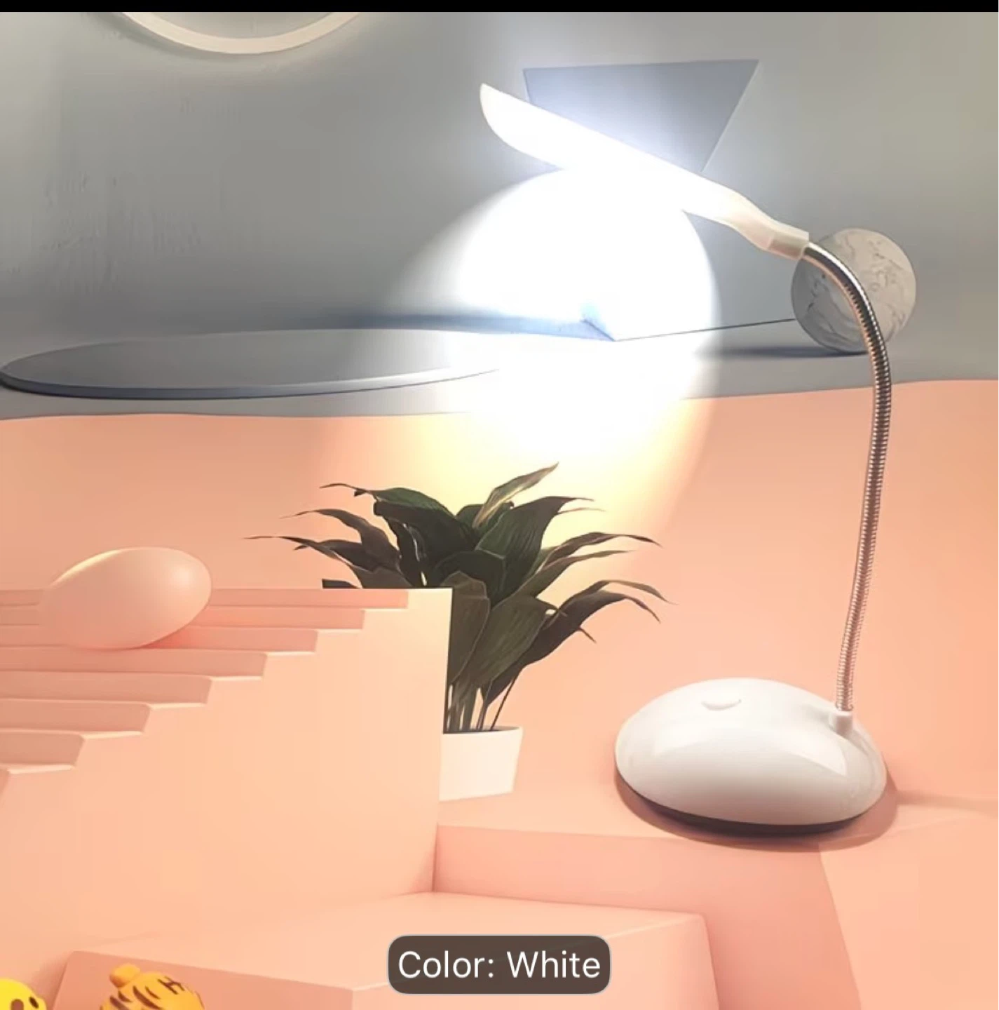 White Adjustable Desk Lamp
