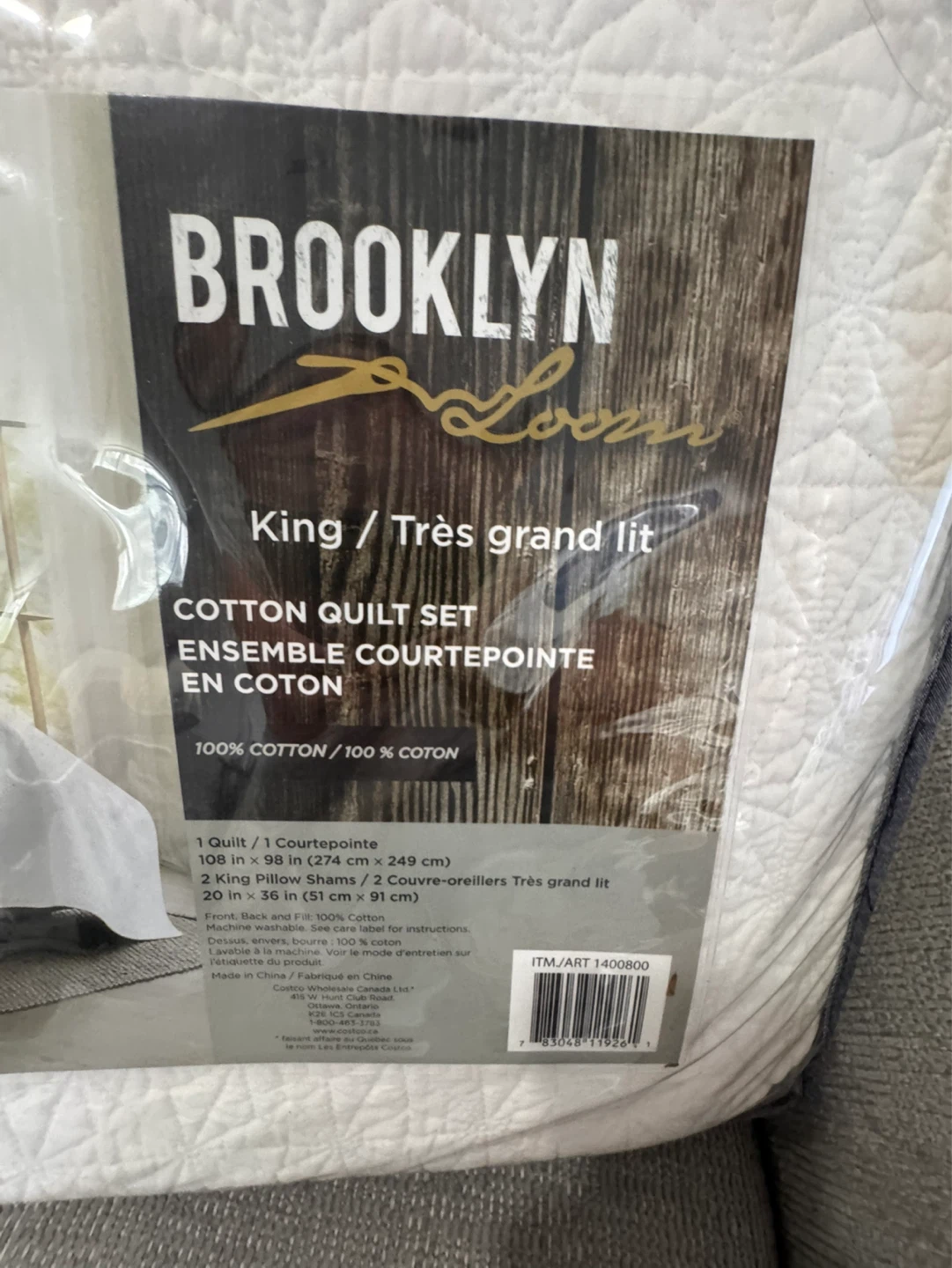 Brooklyn Loom King Cotton Quilt Set - photo 3