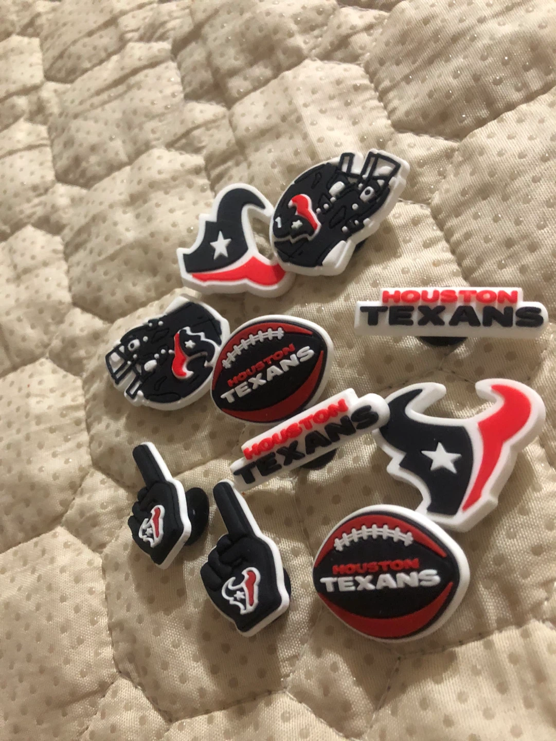 New-Houston Texans Shoe Charms Set of 10!