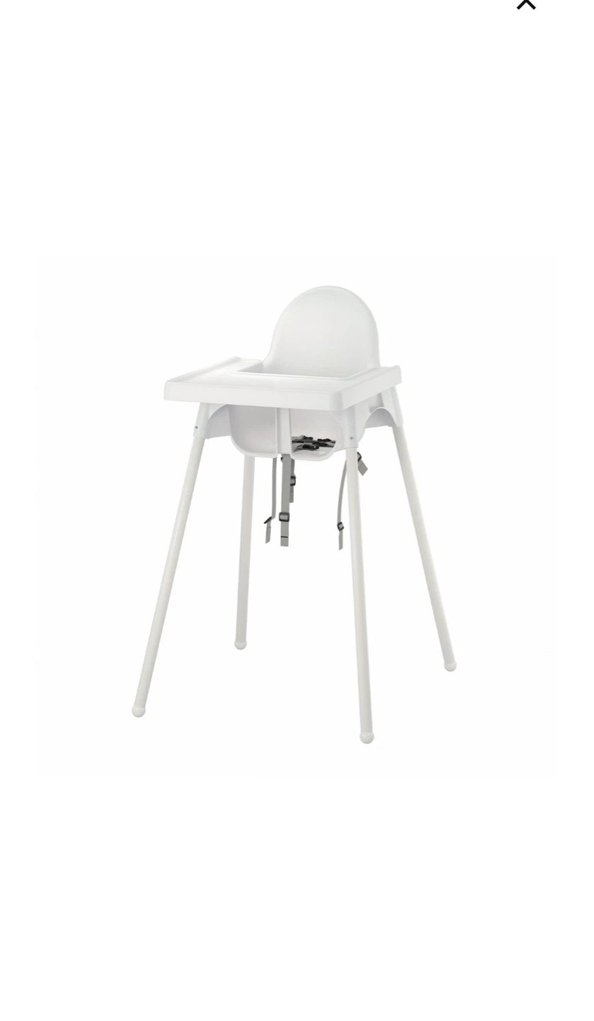 White High Chair with Tray