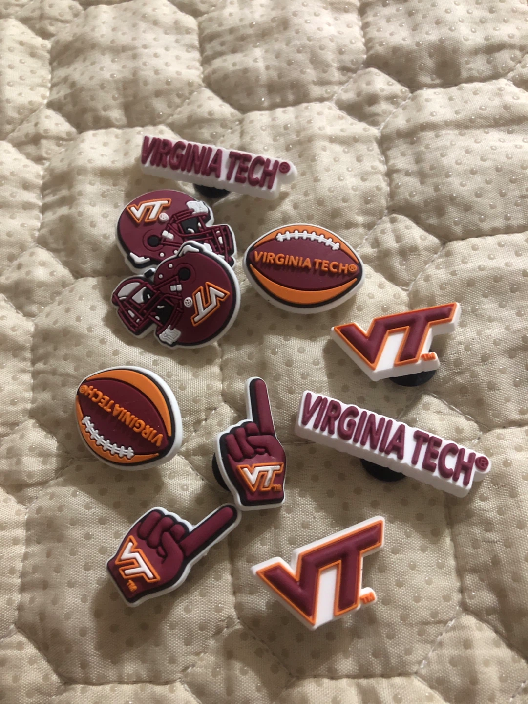 New-Virginia Tech Hokie Spirit Shoe Charms