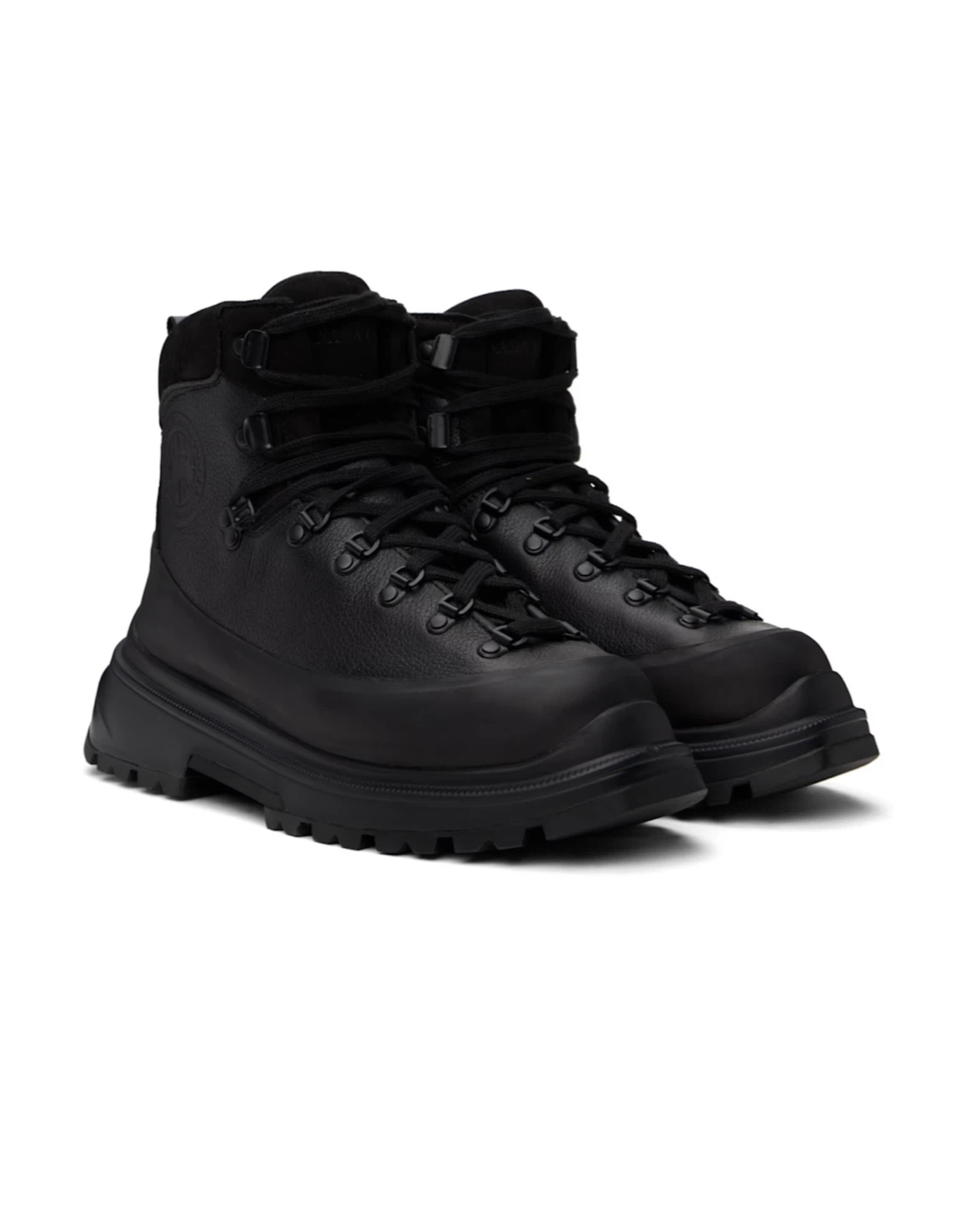 Canada Goose Black Leather Hiking Boots