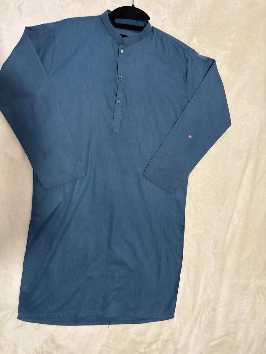 Teal Kurta Set with Embroidered Waistcoat - photo 2