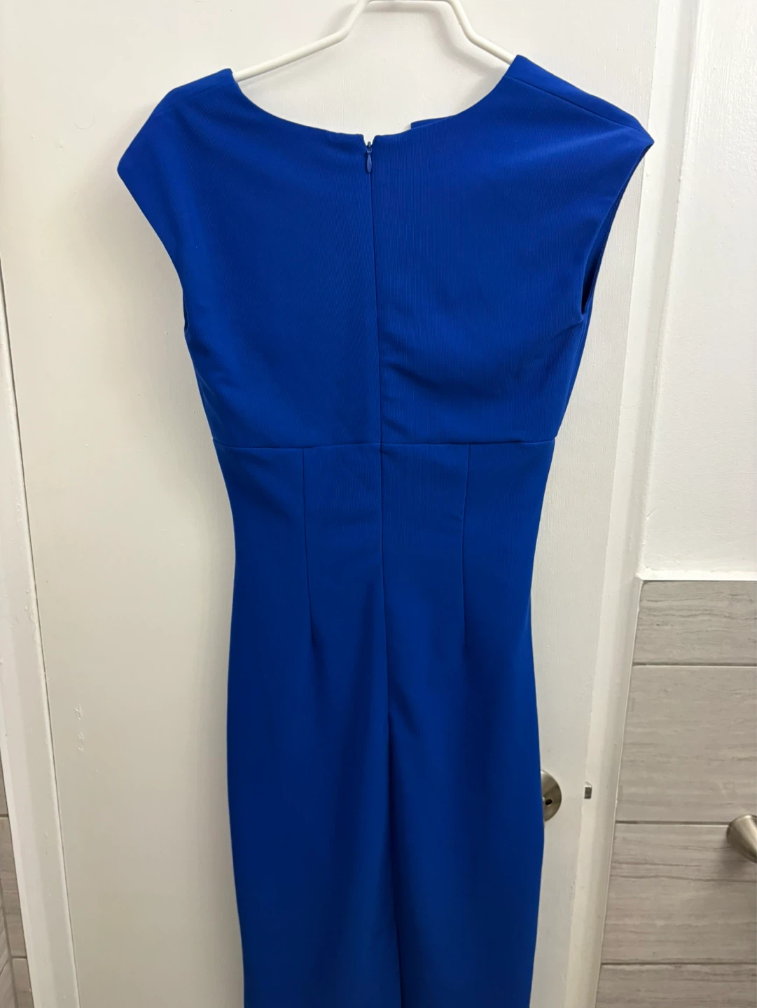 Ollie & Mac Royal Blue Ruched Midi Dress - photo 3