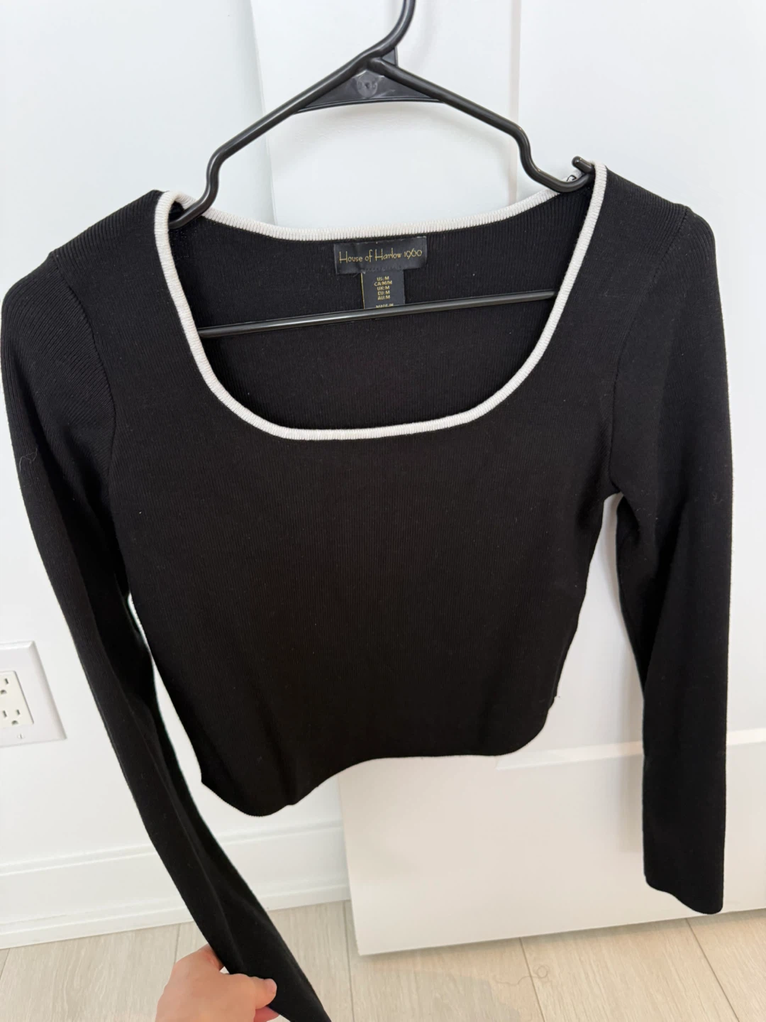 House of Harlow 1960 Black Long Sleeve Top - Medium
