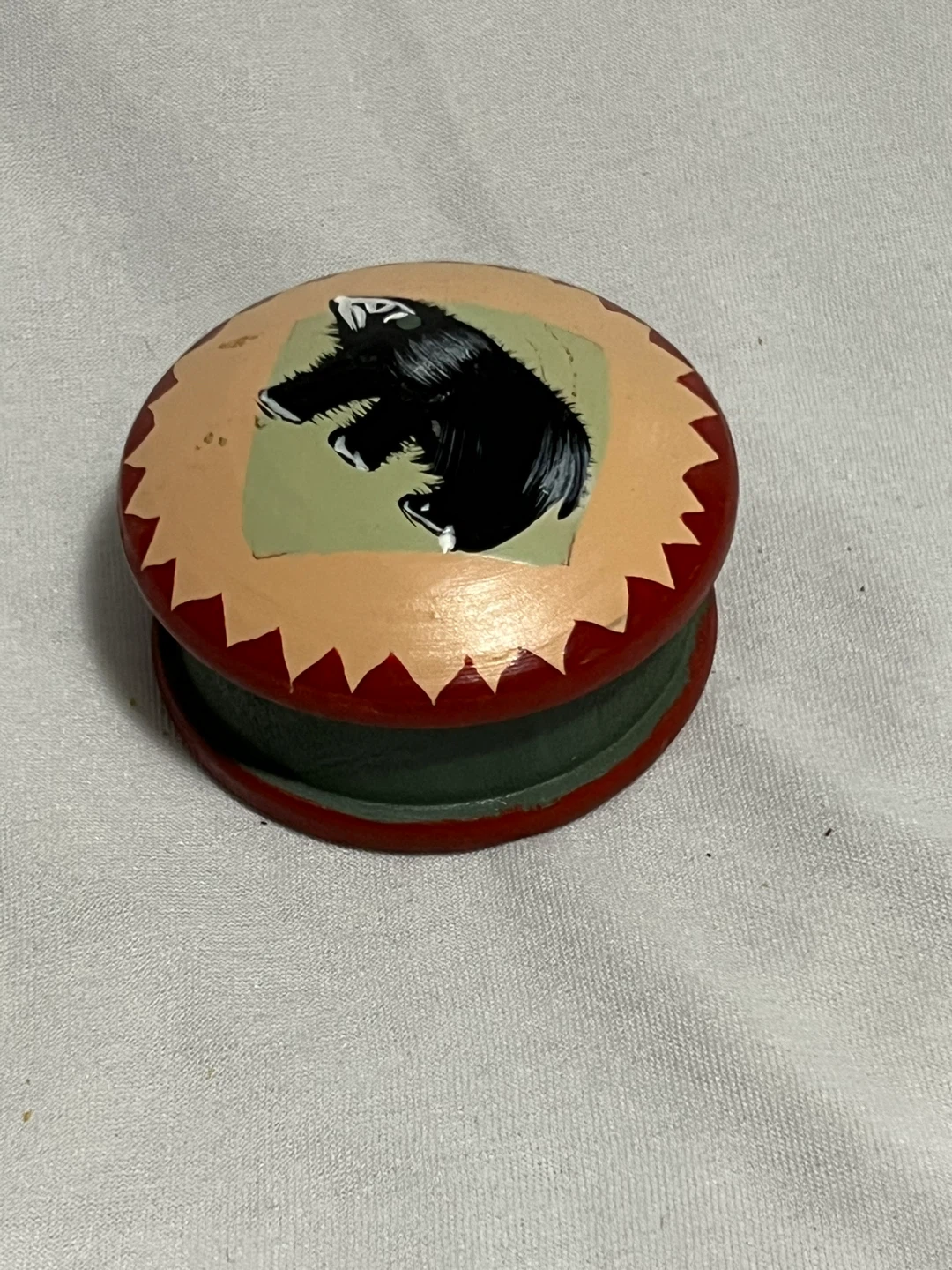 Hand Painted Wood Trinket Box