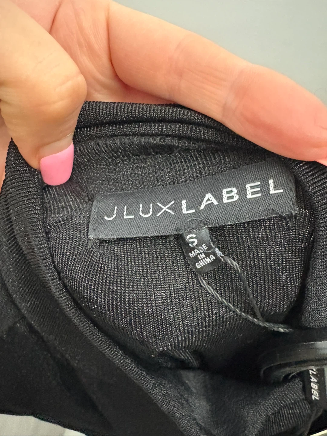JLUXLABEL Black Long Sleeve Mock Neck Dress - photo 3