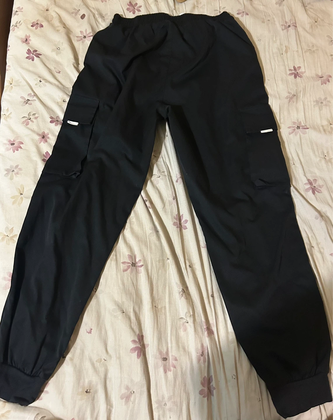 Black Cargo Parachute Pants - photo 2