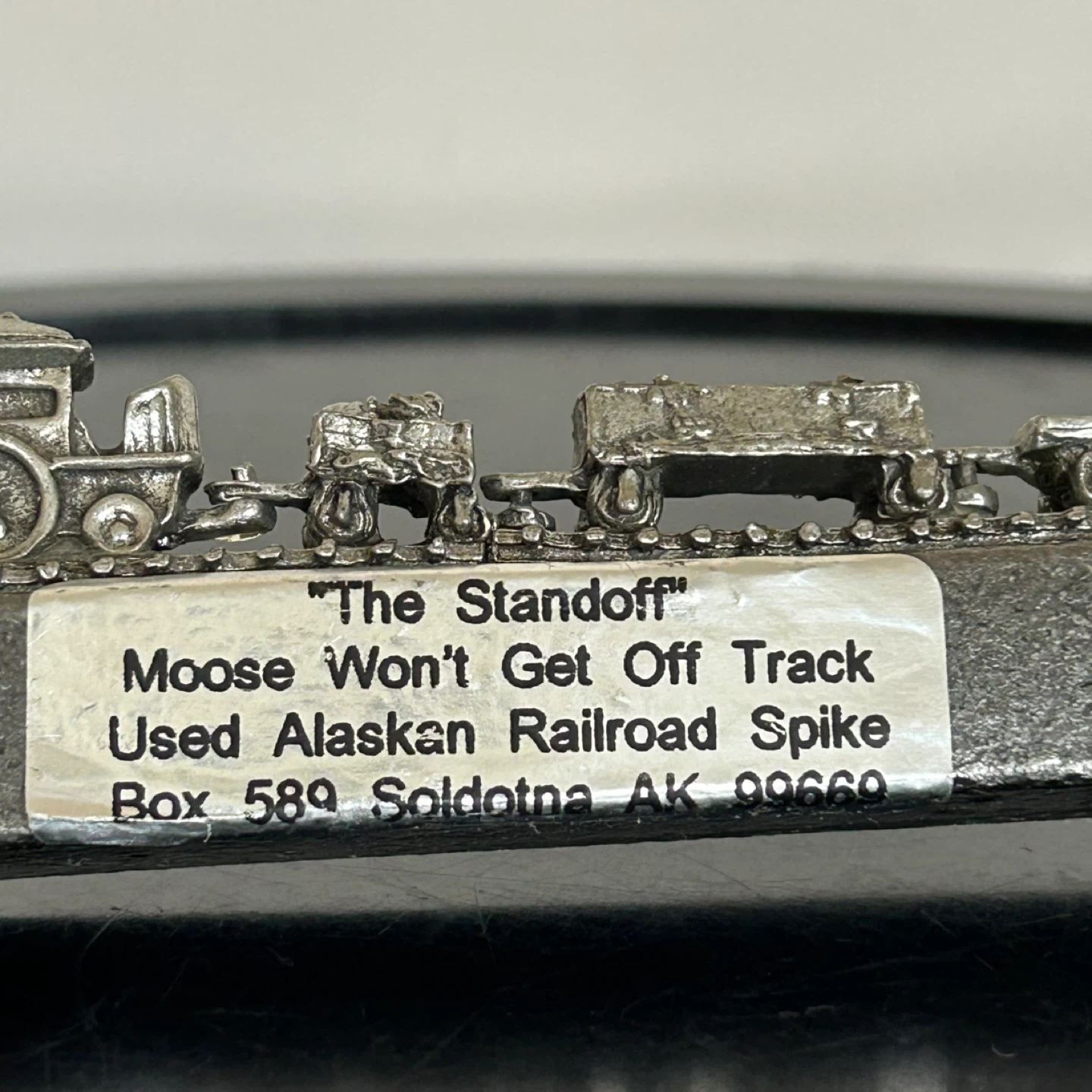 🌱Vintage Alaska Railroad Spike Souvenir - "The Standoff" - photo 2