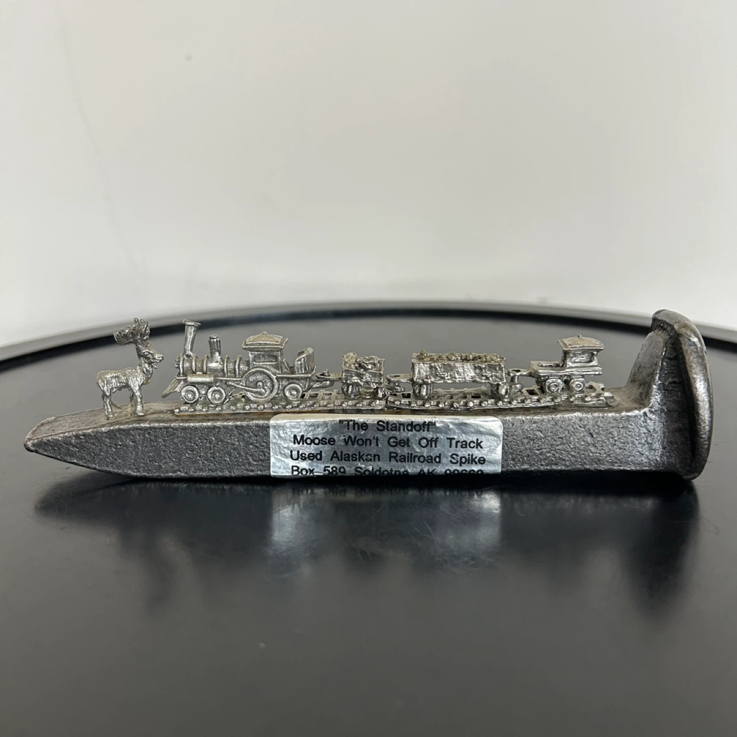 🌱Vintage Alaska Railroad Spike Souvenir - "The Standoff" - photo 3