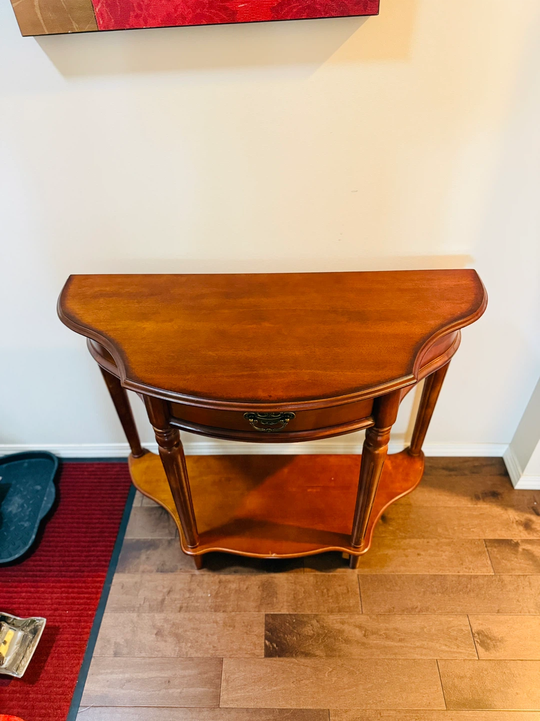 Wooden Console Table with Drawer - photo 4