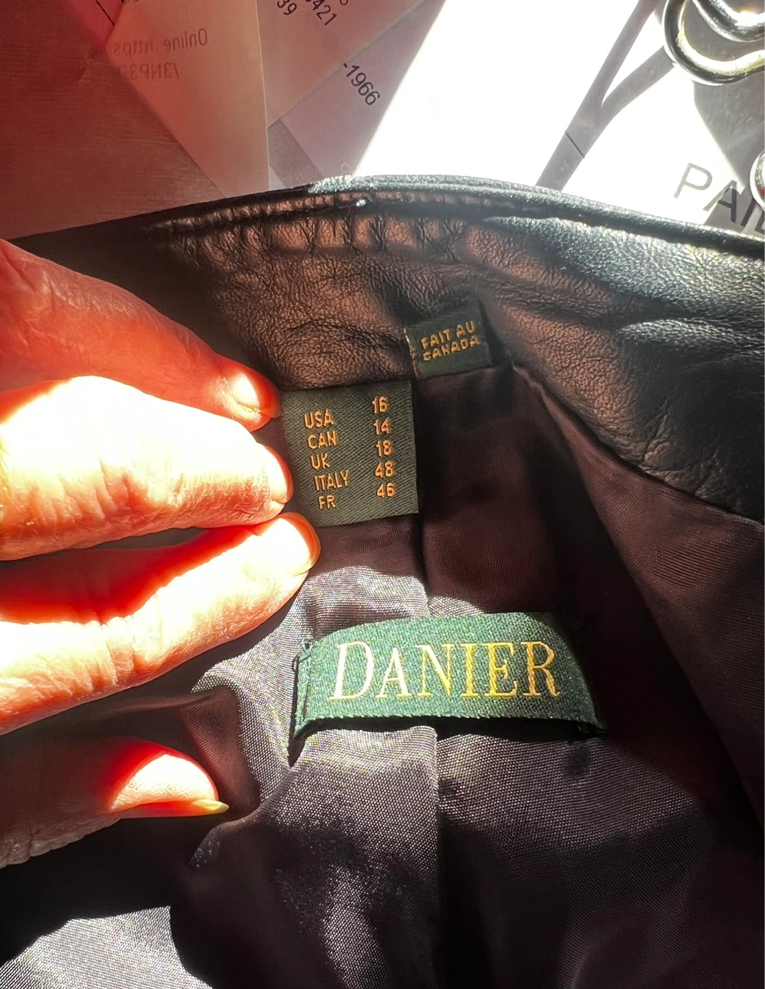 Danier Genuine Leather Pants - Size 16 - photo 3