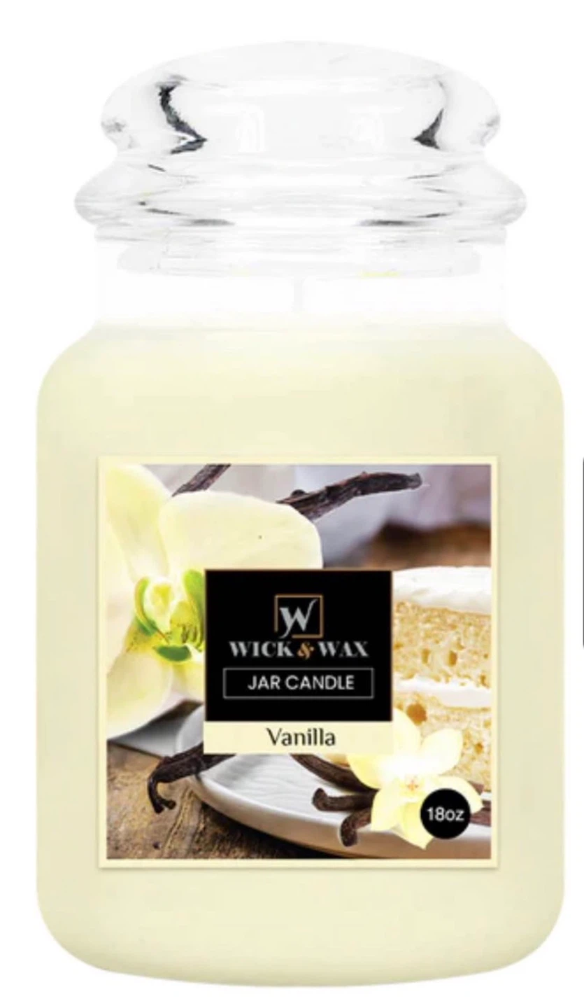 Wick & Wax scented candles,  Vanilla
