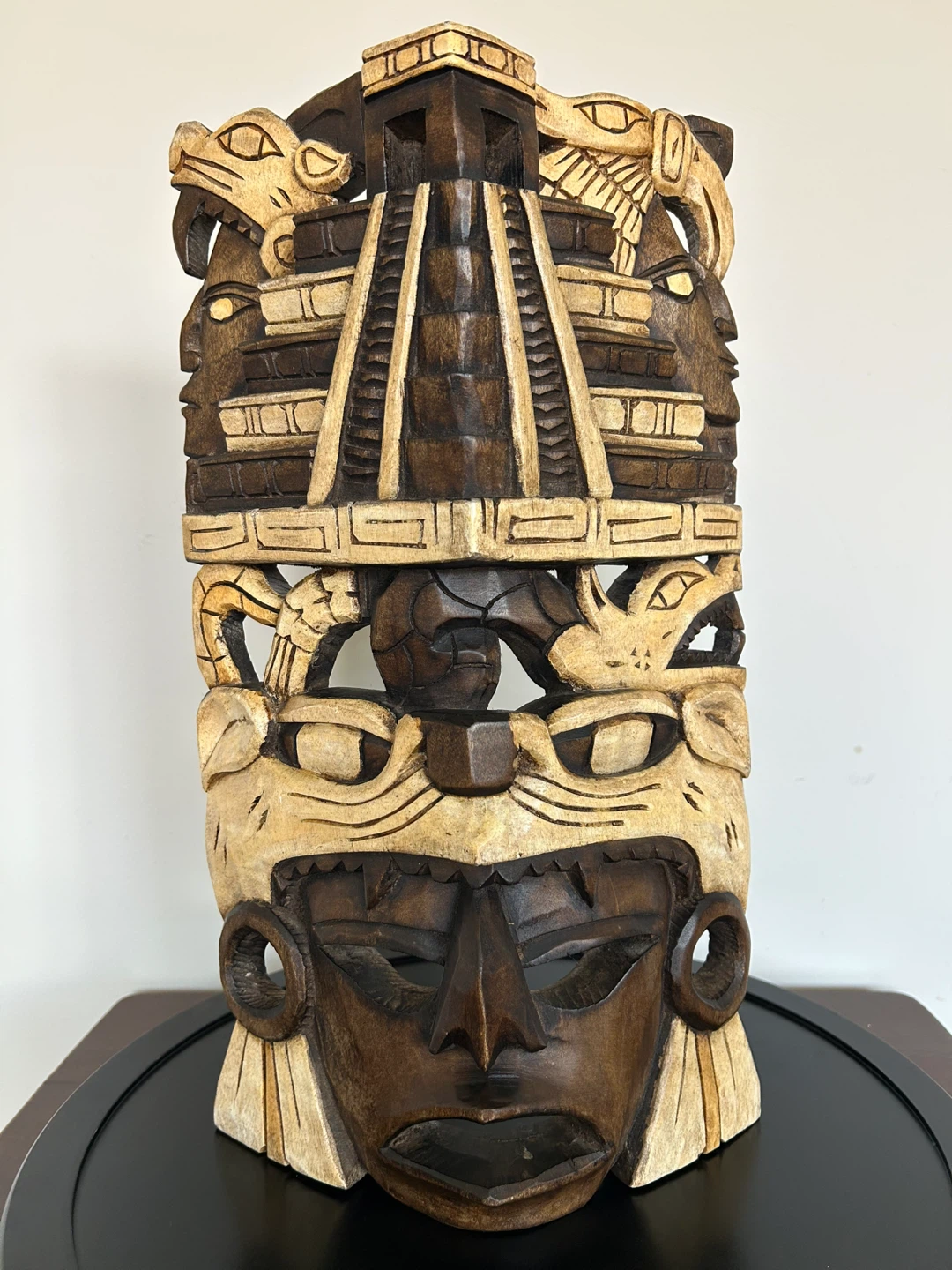 Large Hand-Carved Mayan/Aztec Style Mask 🌱