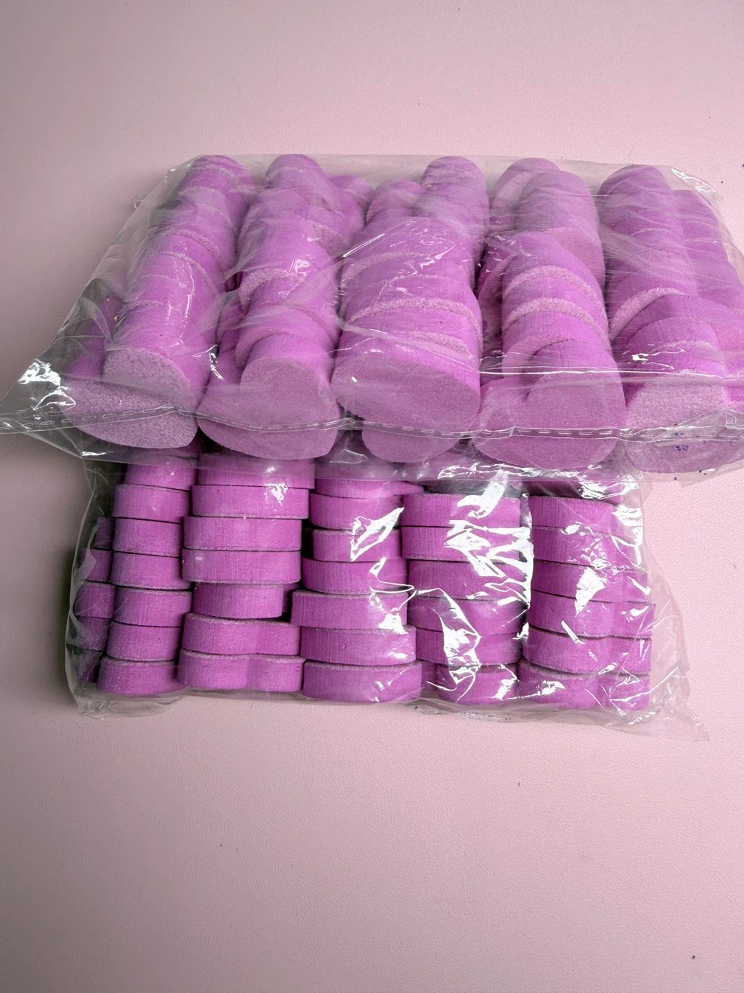 Pink Heart Shaped Nail Buffers