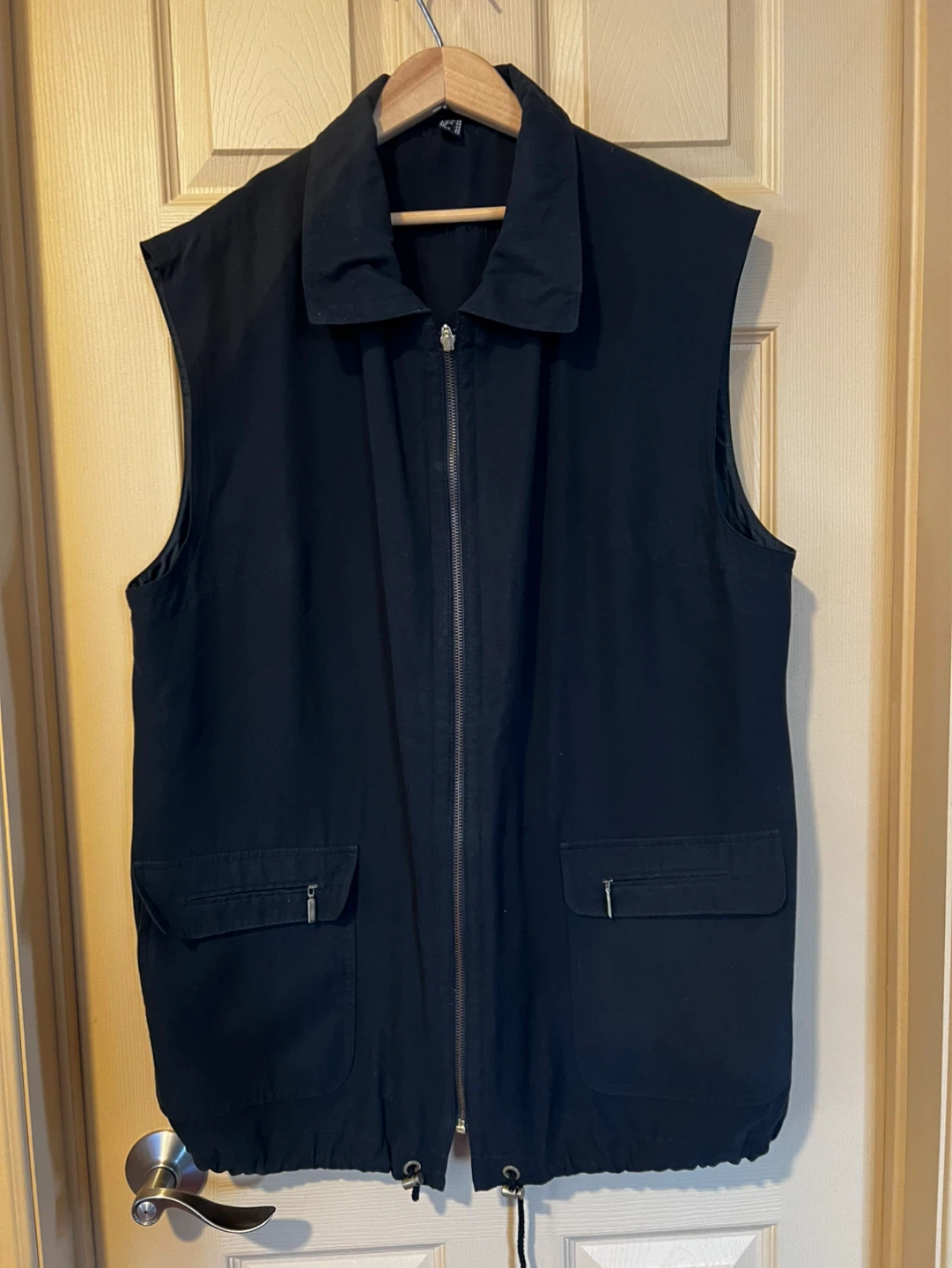 Giorgio Black Zip-Up Vest