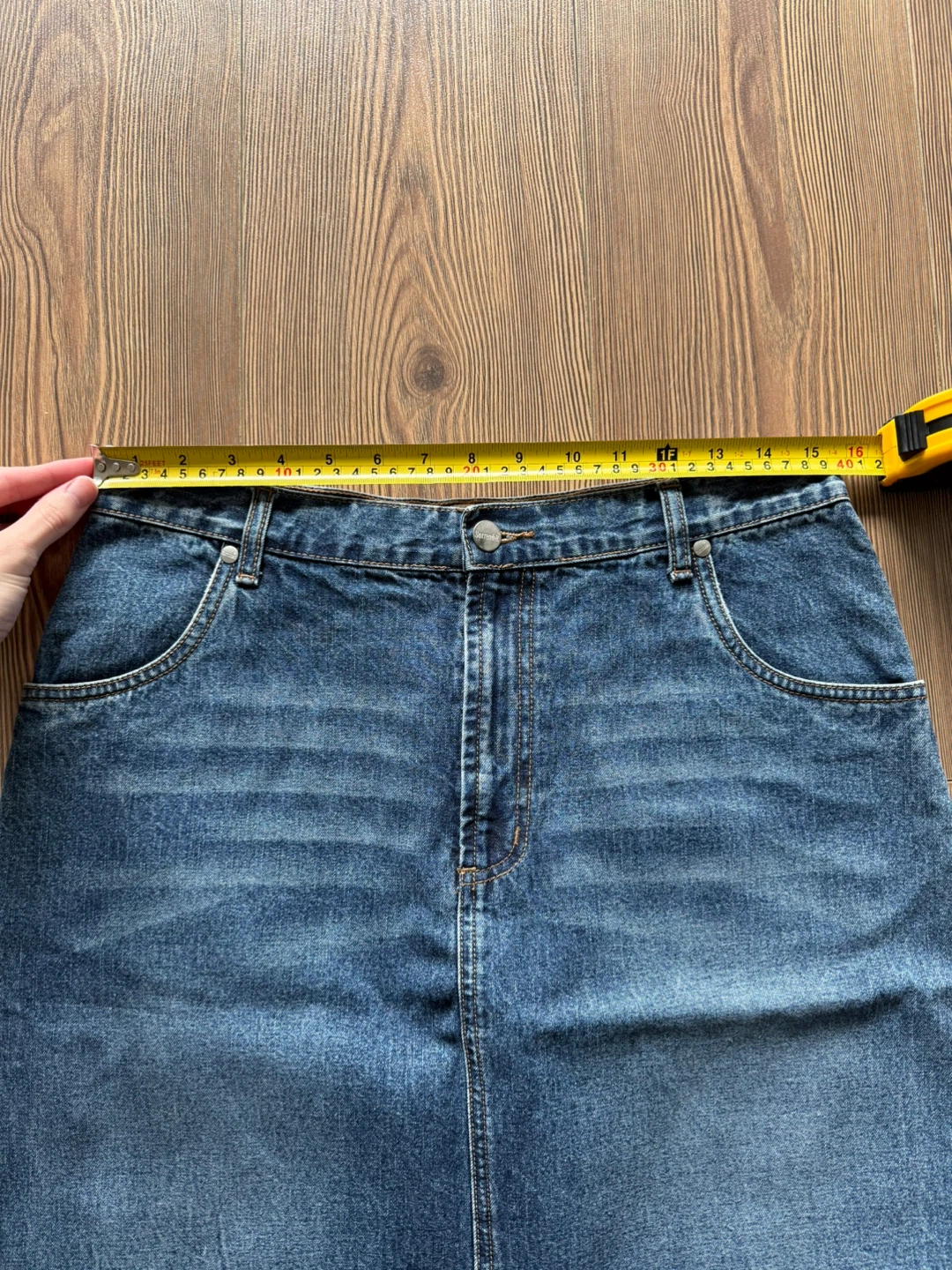 Denim Midi Skirt | Size M / EU38 - photo 3