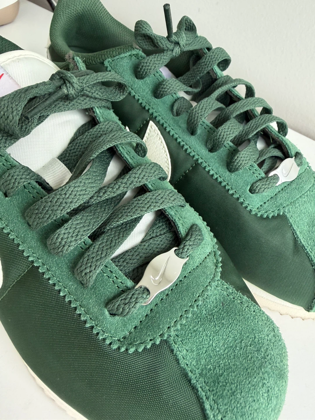 Nike Cortez Green Suede and Nylon Men's Sneakers - photo 4