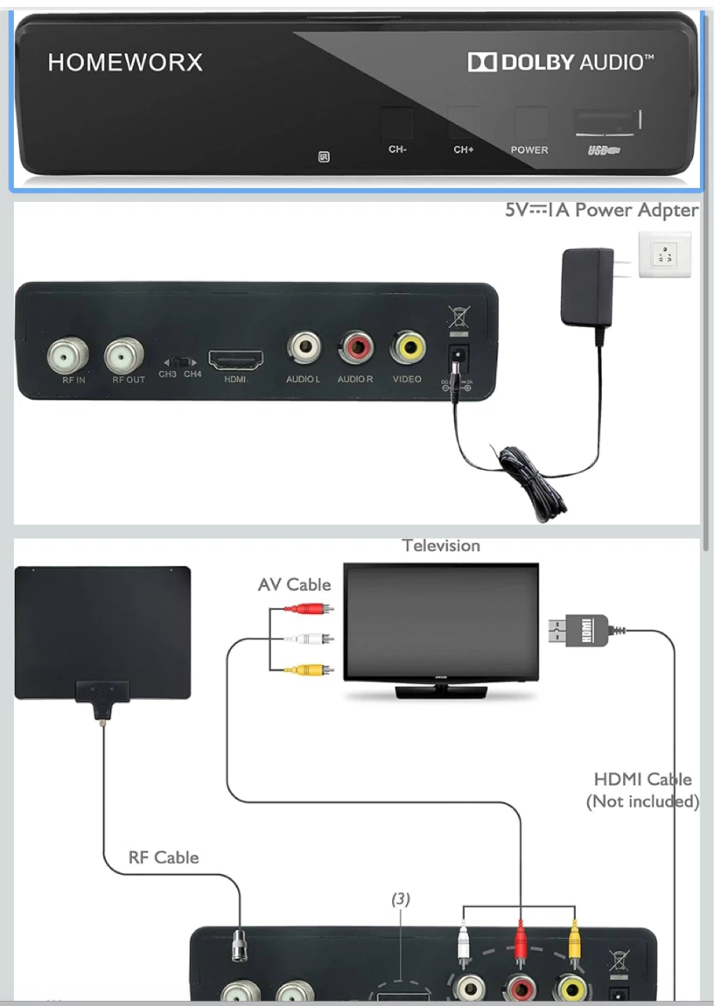 Homeworx HW130STB ATSC Digital Converter Box - photo 5