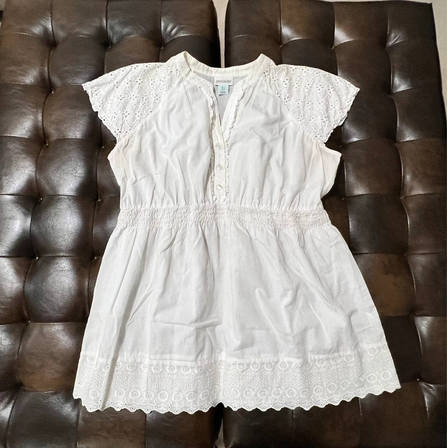 Maternity eyelet summer top
