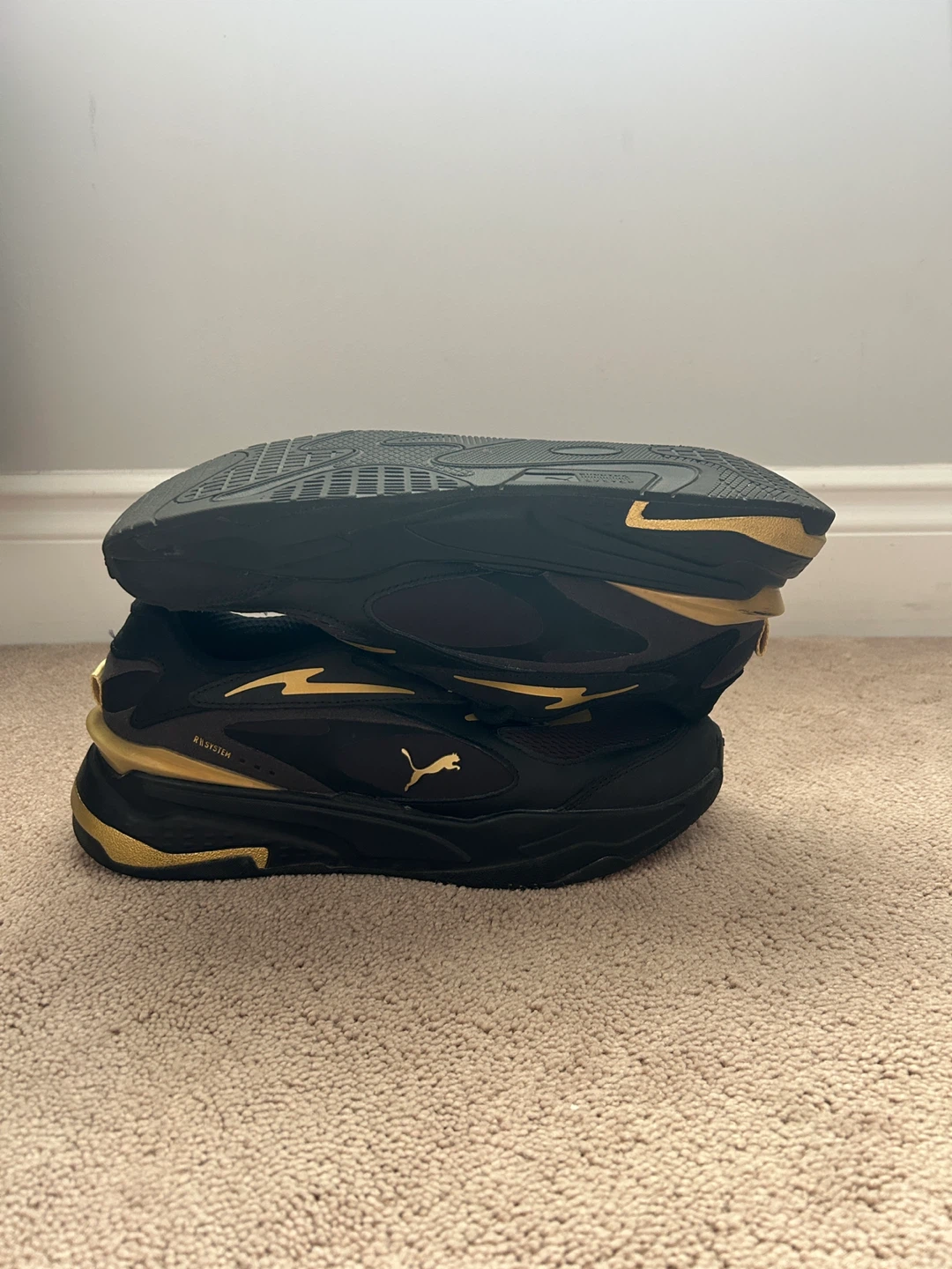 Puma RS-System Black Gold Sneakers