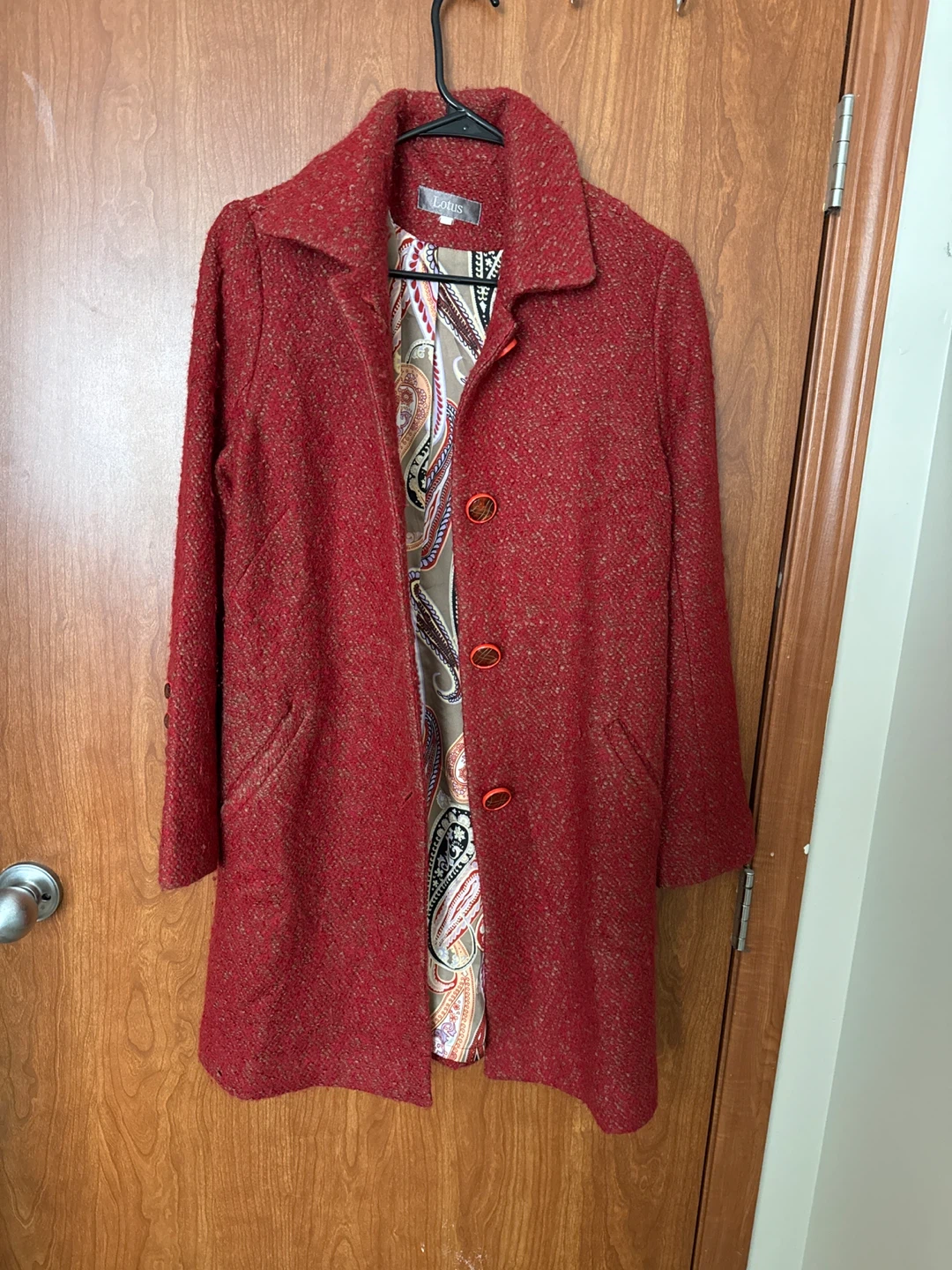 Lodis Red Tweed Coat