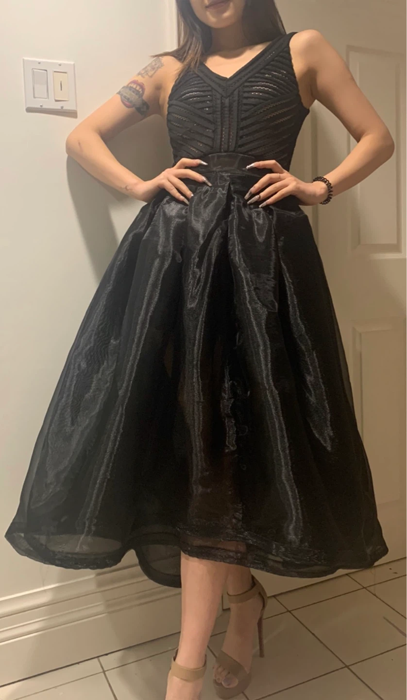 Black Organza Prom Dress