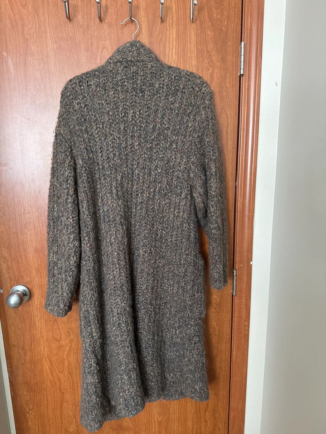 Long textured knit cardigan - photo 2
