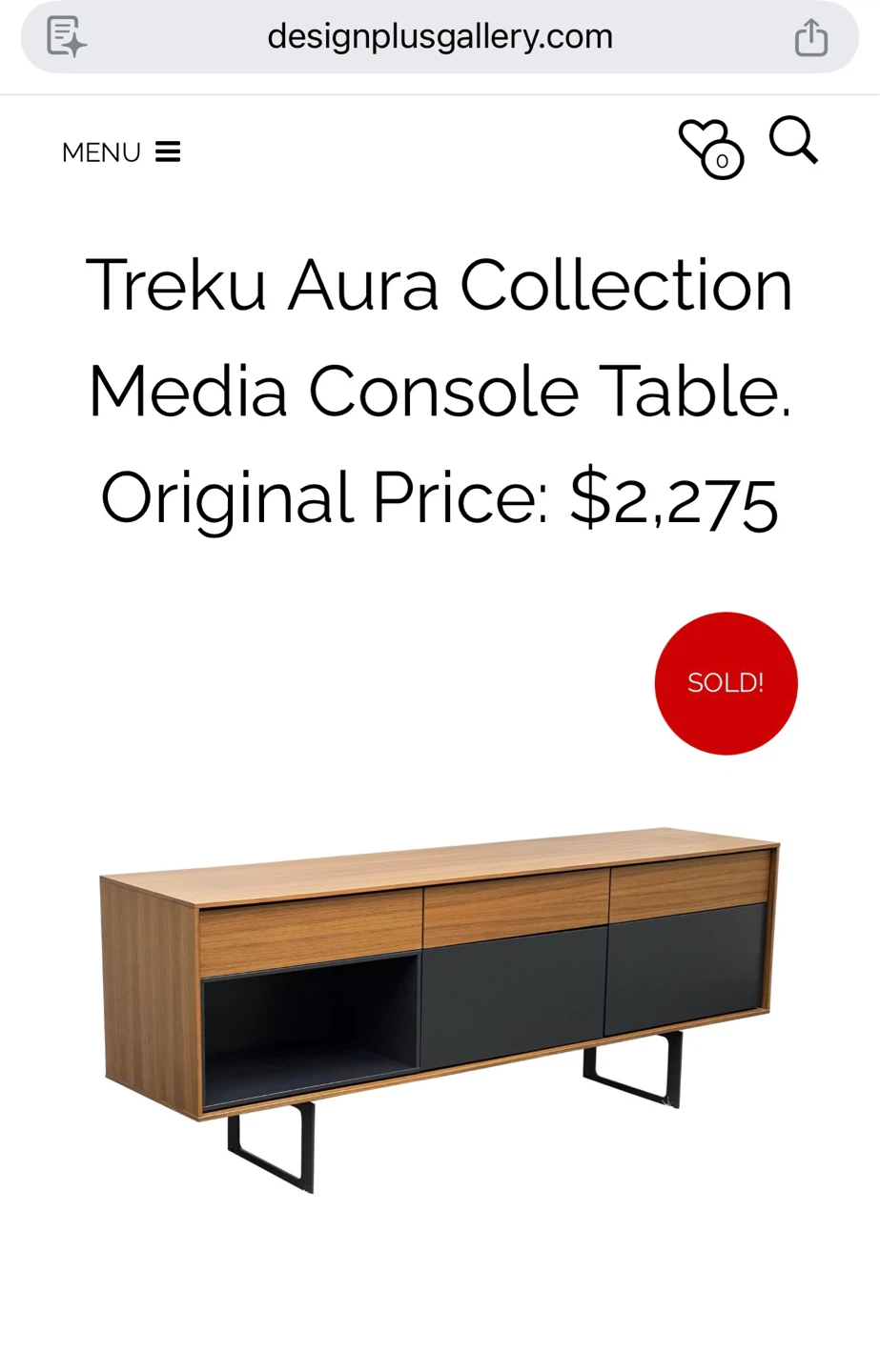 Treku Aura Media Console Table - photo 4