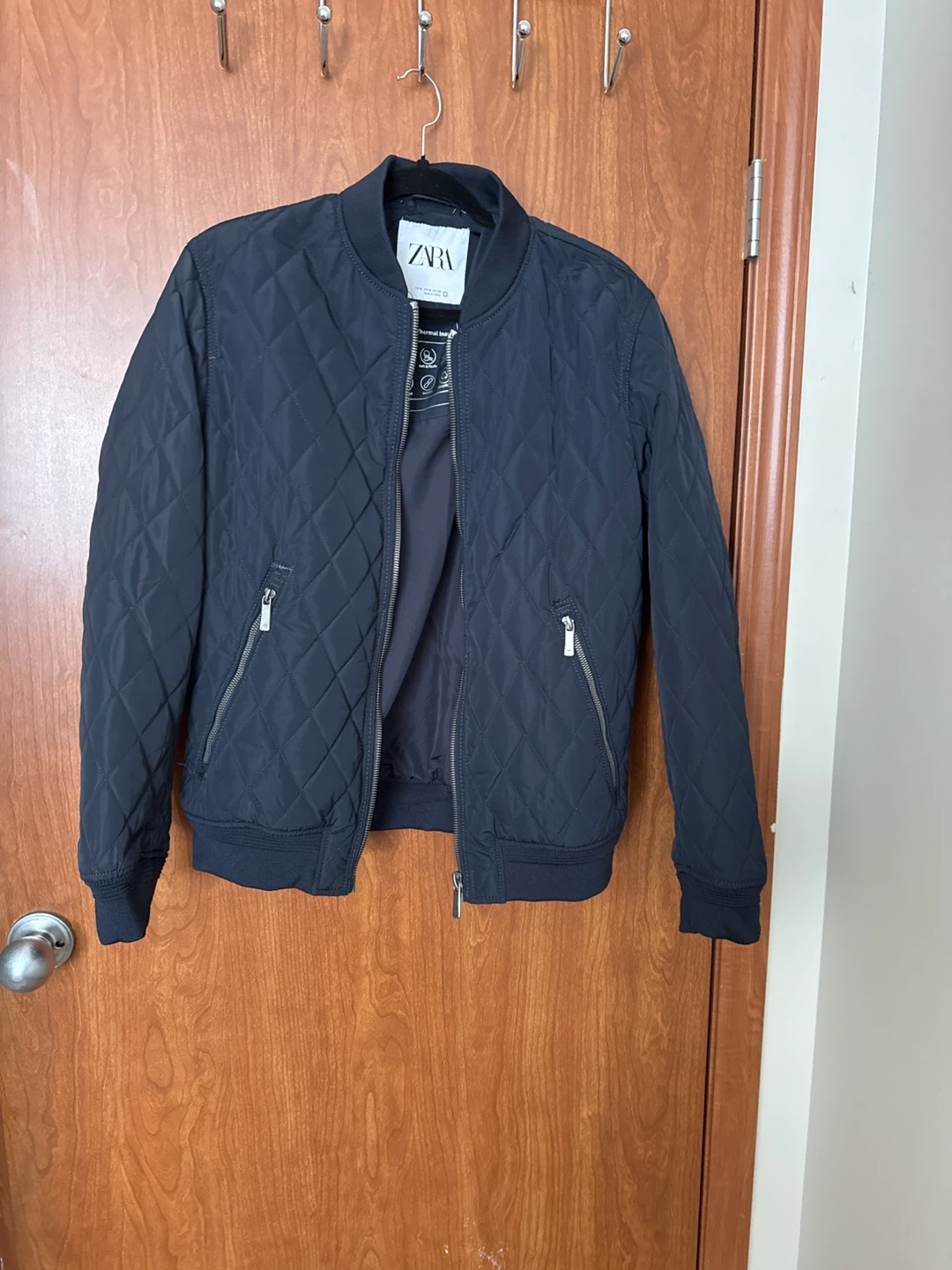 Zara Quilted Bomber Jacket