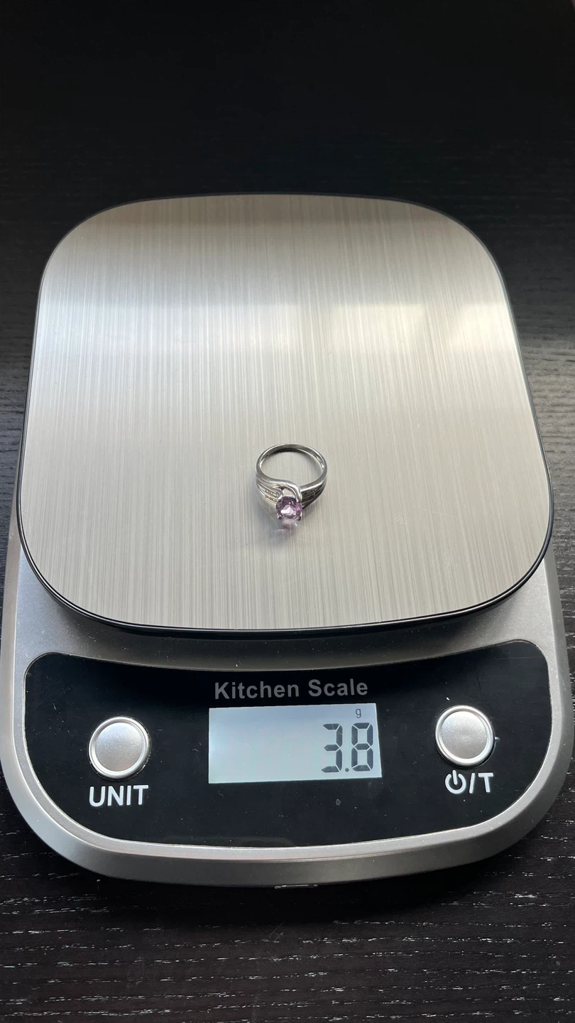 Stunning 14K White Gold, Amethyst, and Diamond Ring - photo 5