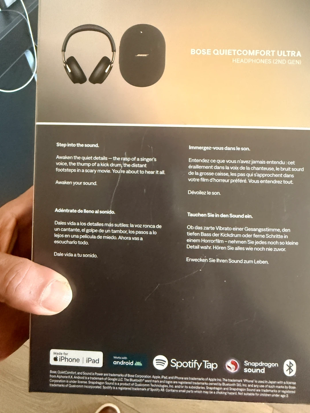 Bose QuietComfort Ultra Noise Cancelling Headphones - Black/Gold - photo 2