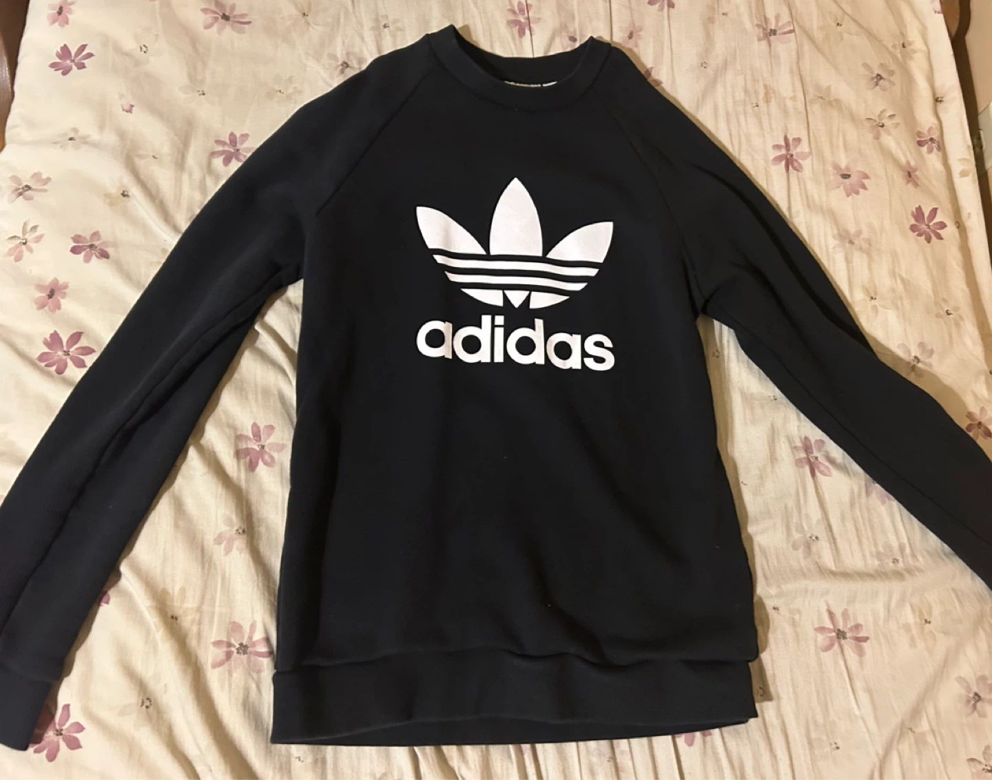 Adidas Trefoil Logo Crewneck Sweatshirt - Black - XS