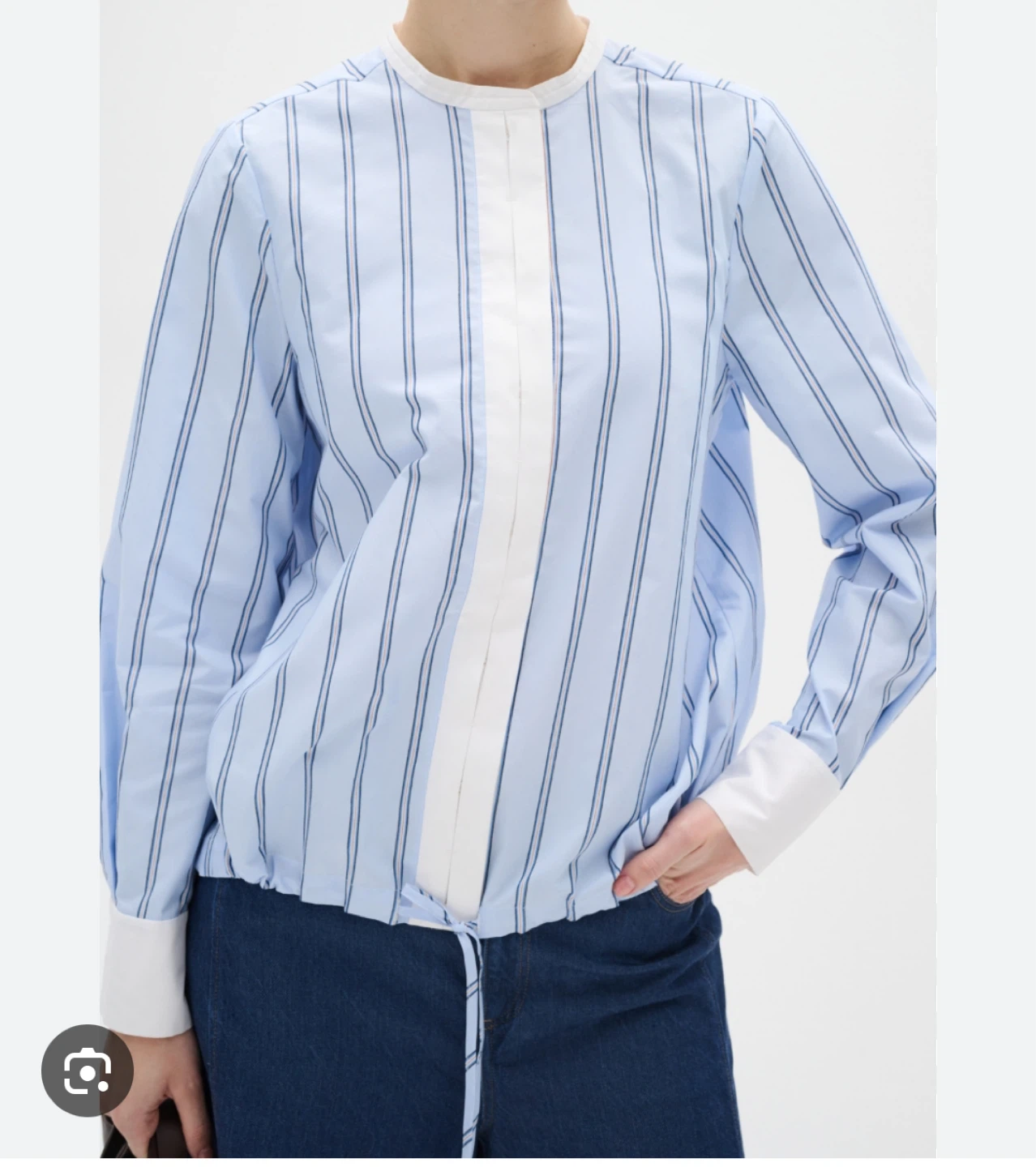 New Mylee Drawstring Shirt - Blue Stripe 🌱 - photo 3