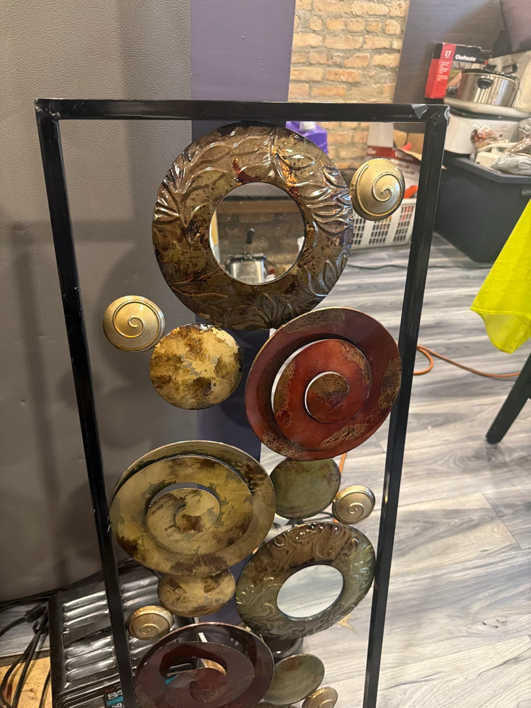 Decorative Metal Wall Art with Mirrors - photo 2