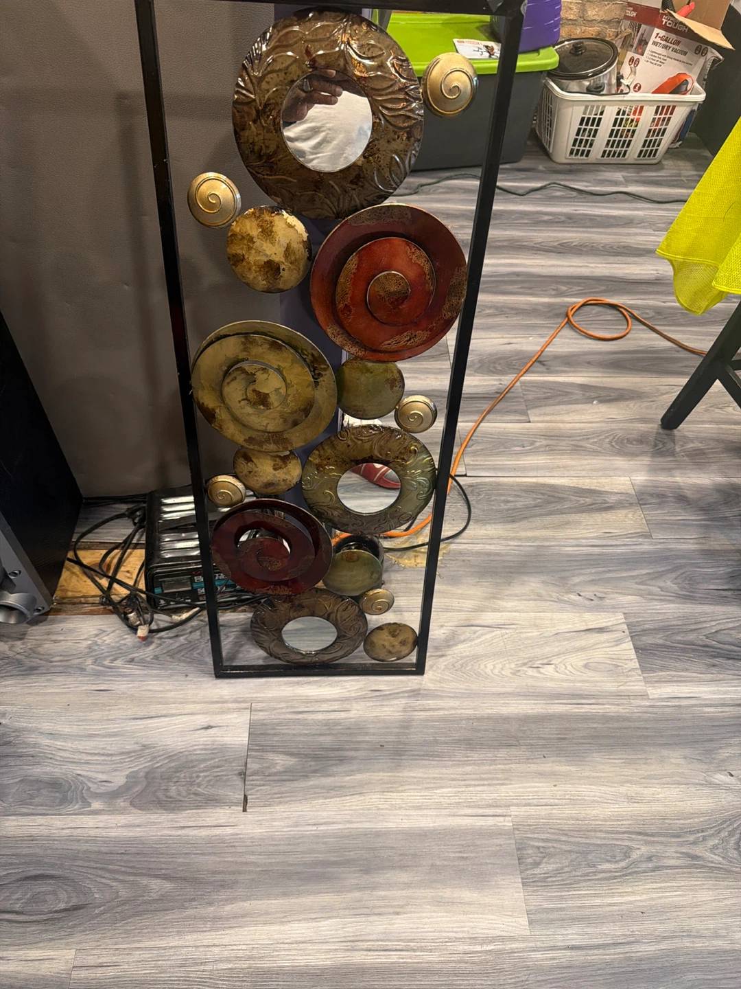 Decorative Metal Wall Art with Mirrors