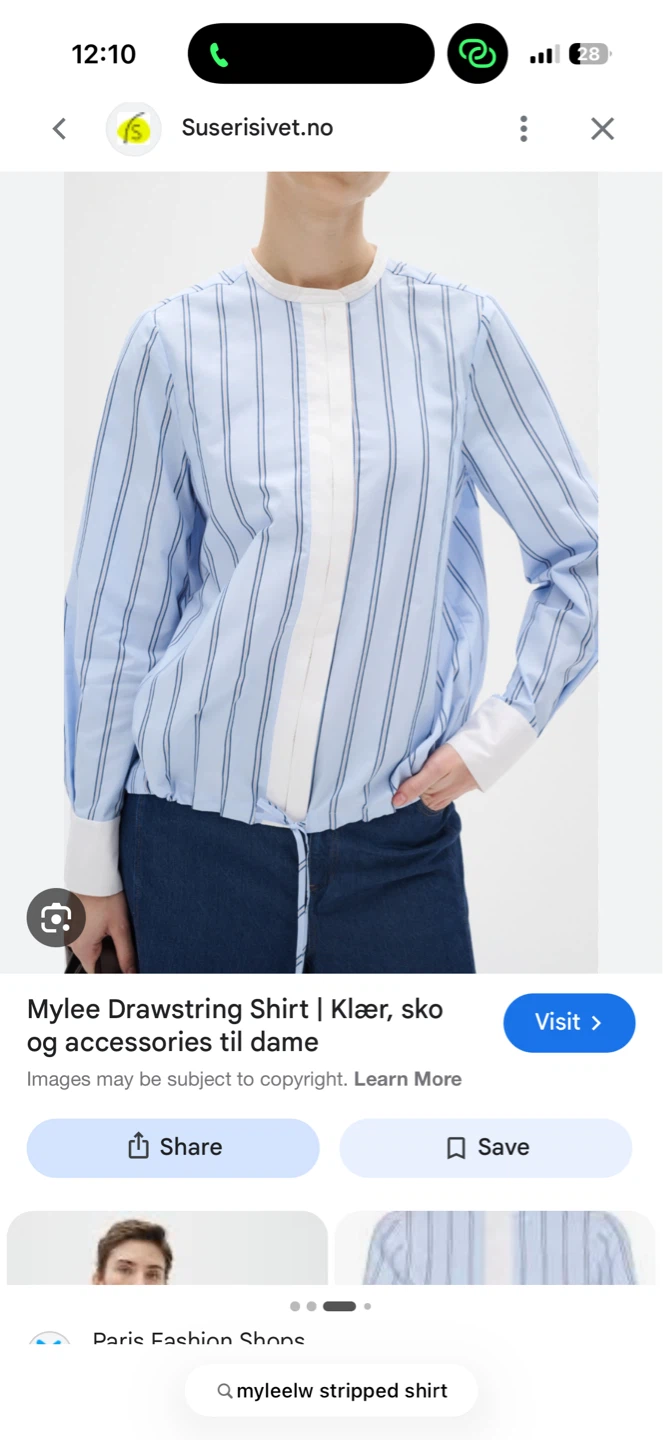 New Mylee Drawstring Shirt - Blue Stripe 🌱 - photo 4