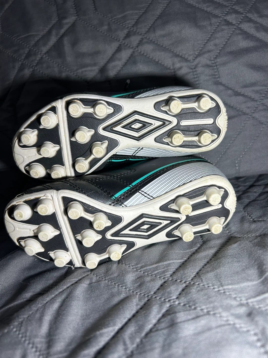 Umbro Classico VI HG Soccer Cleats Black/White/Marine Green - photo 3