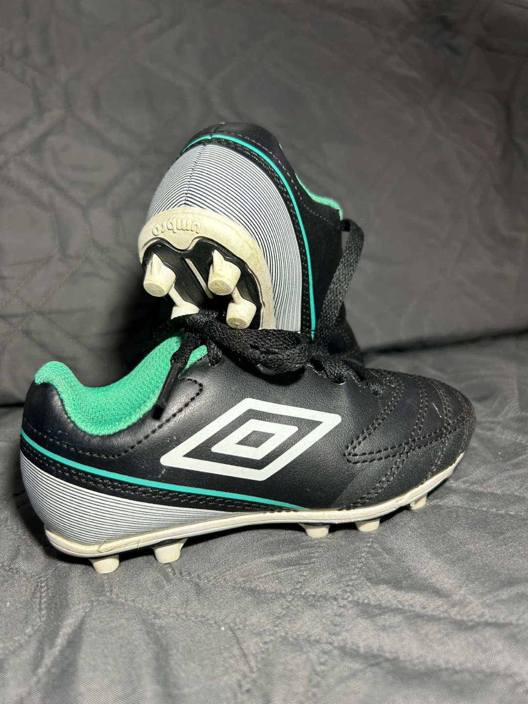 Umbro Classico VI HG Soccer Cleats Black/White/Marine Green - photo 5