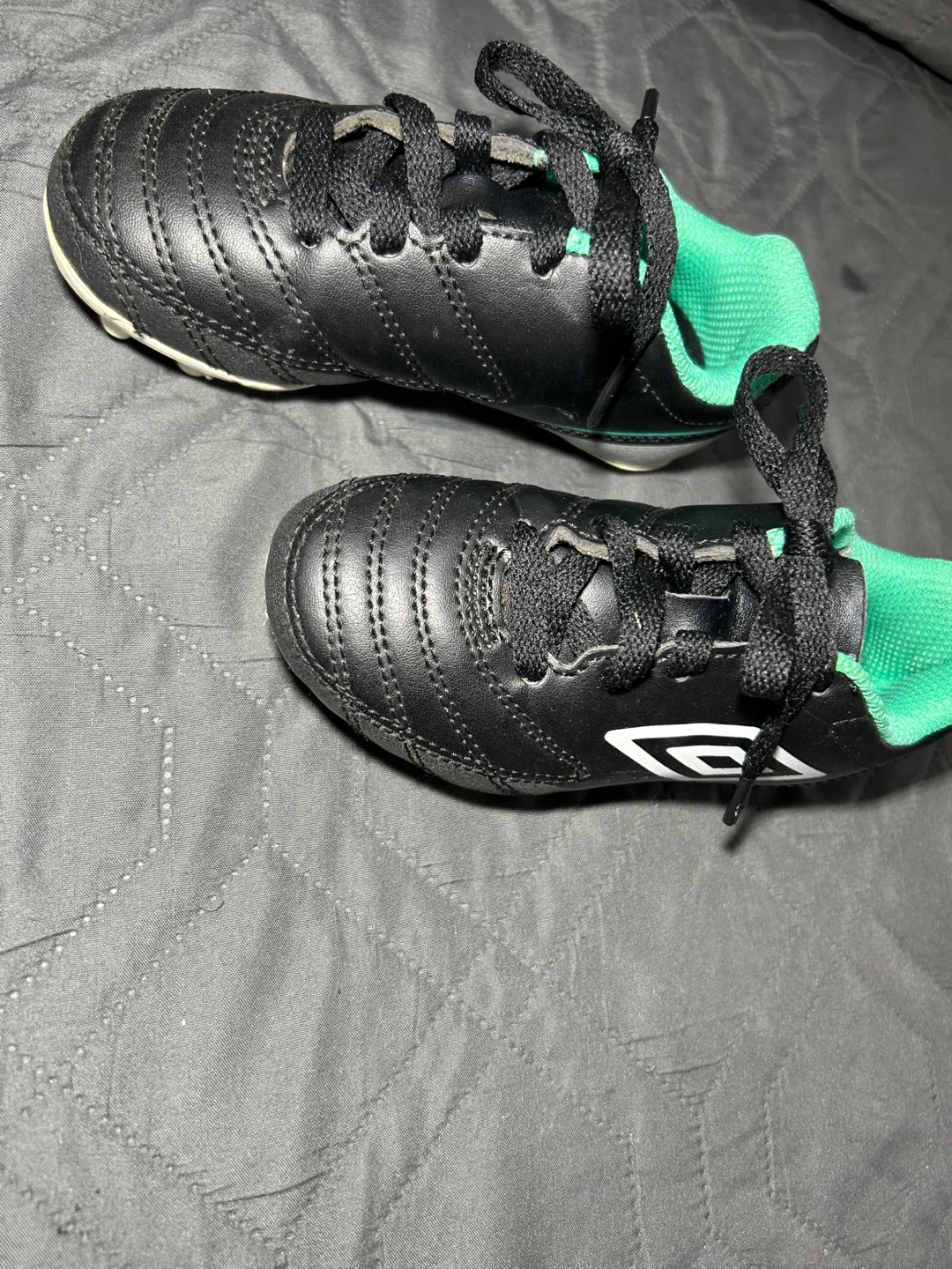 Umbro Classico VI HG Soccer Cleats Black/White/Marine Green - photo 2