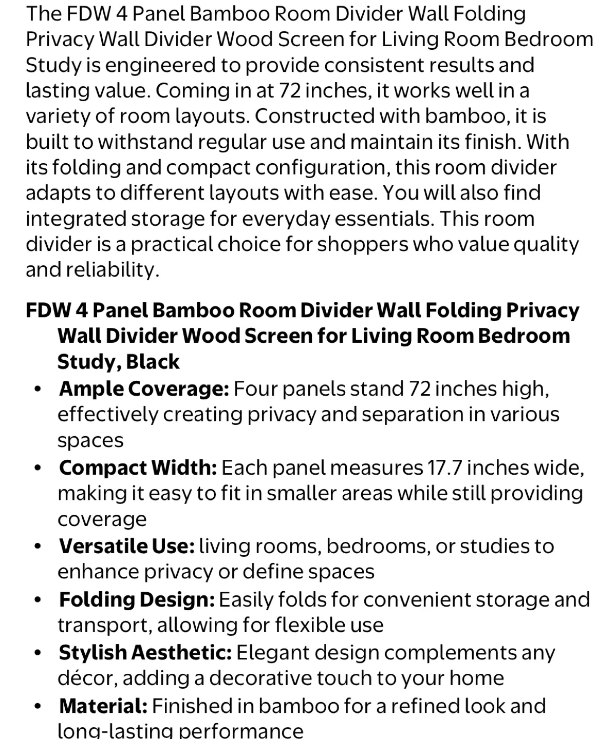 Folding Screen Room Divider - photo 3