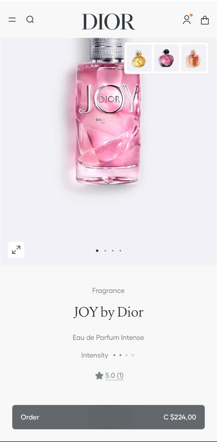 Dior JOY Eau de Parfum Intense Fragrance 90ml