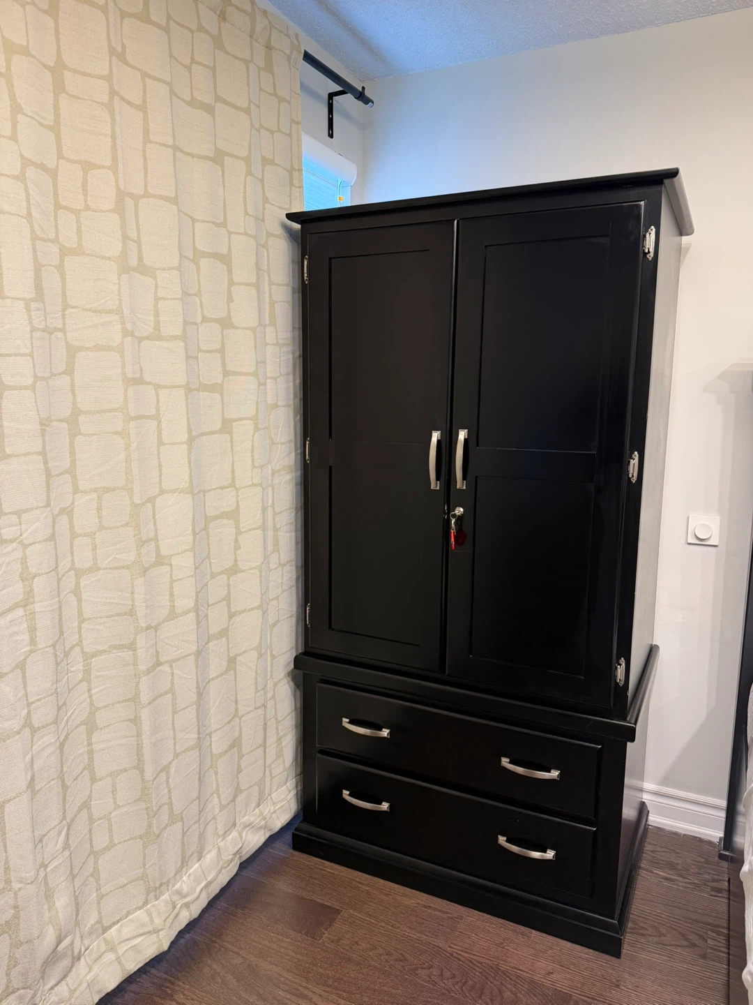 Black Armoire with Drawers